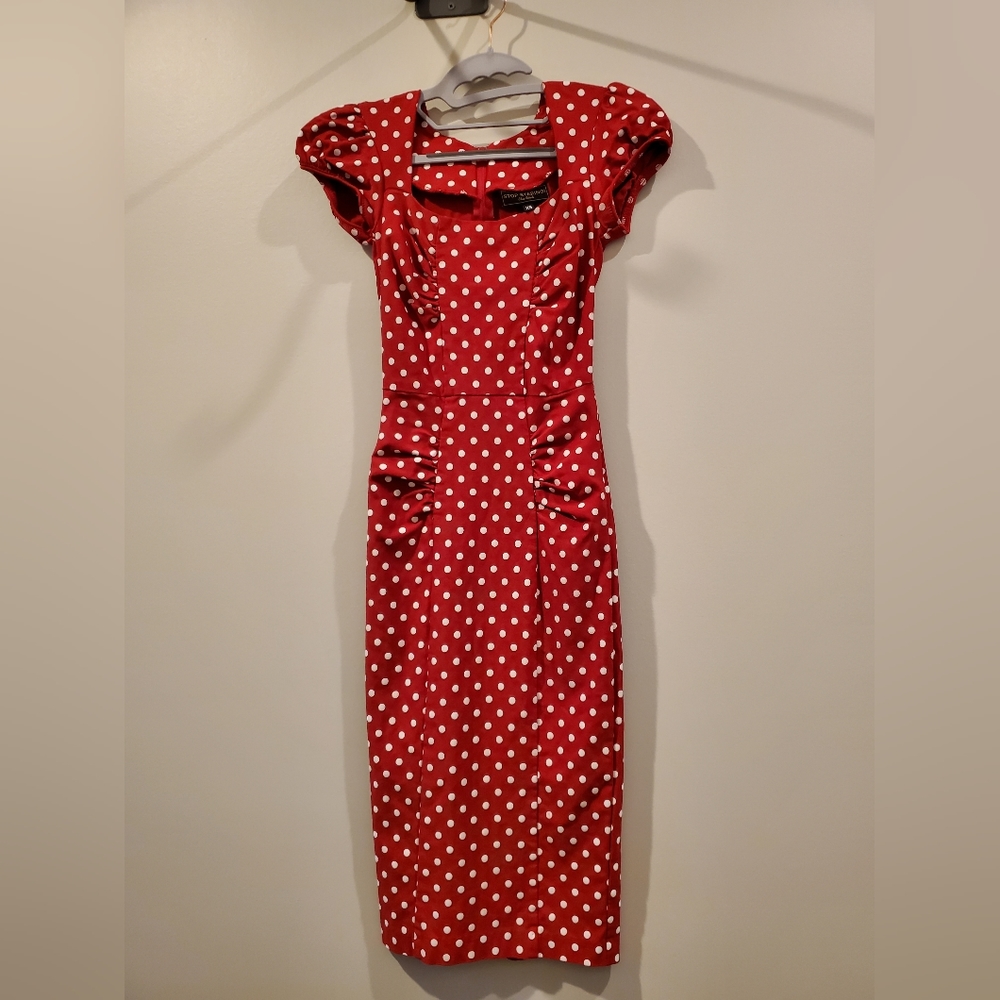 Stop Staring red polka dot dress